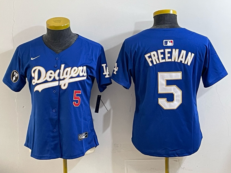 Women Los Angeles Dodgers 5 Freeman blue Nike NFL 2025 jersey 016